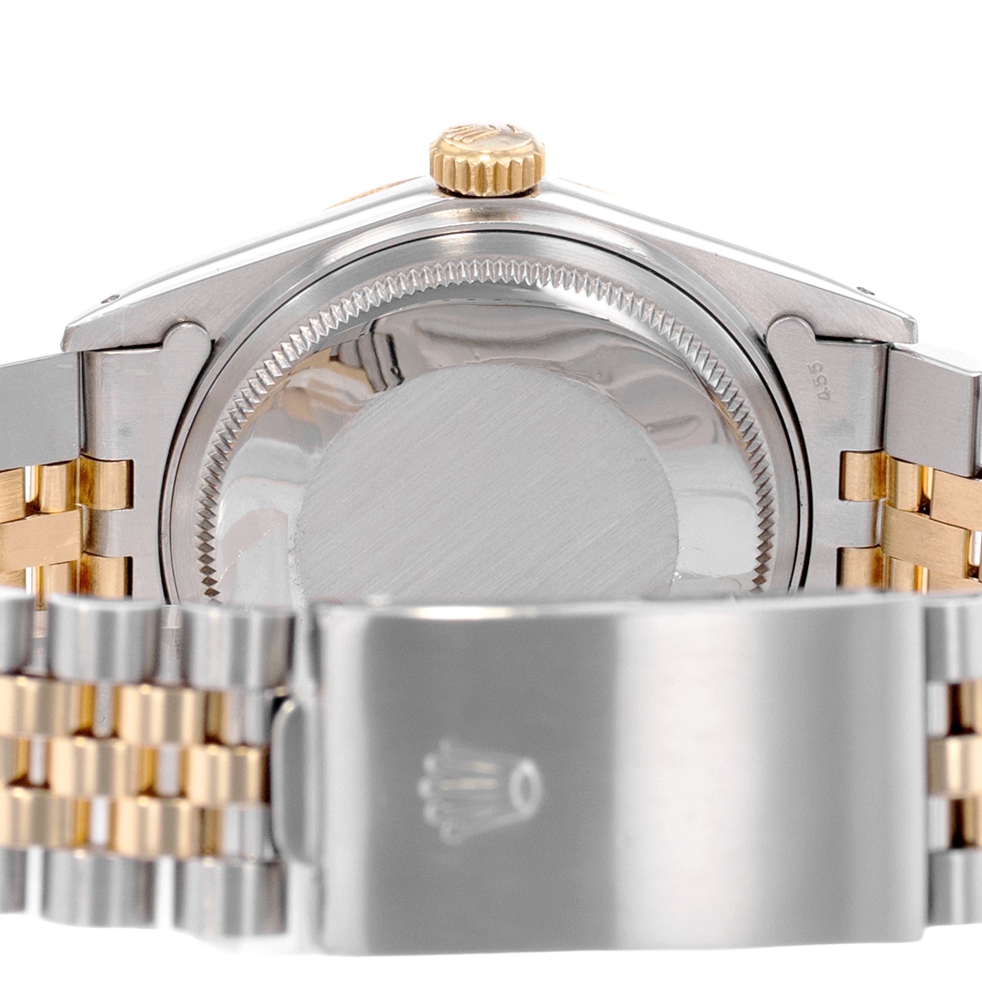 Rolex Datejust 36 Ref. 16013 Champagne Patina Dial Two-Tone Yellow Gold Steel Jubilee Mens Watch Circa 1985