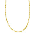 14K Yellow Gold Mini Diamante Paperclip Necklace (3.20 mm)