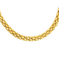 14k Yellow Gold Panther Chain Link Shiny Necklace