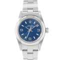 Rolex Oyster Perpetual 24 Ref. 76080 Blue Arabic Dial Steel Oyster Bracelet Ladies Watch Circa 1999