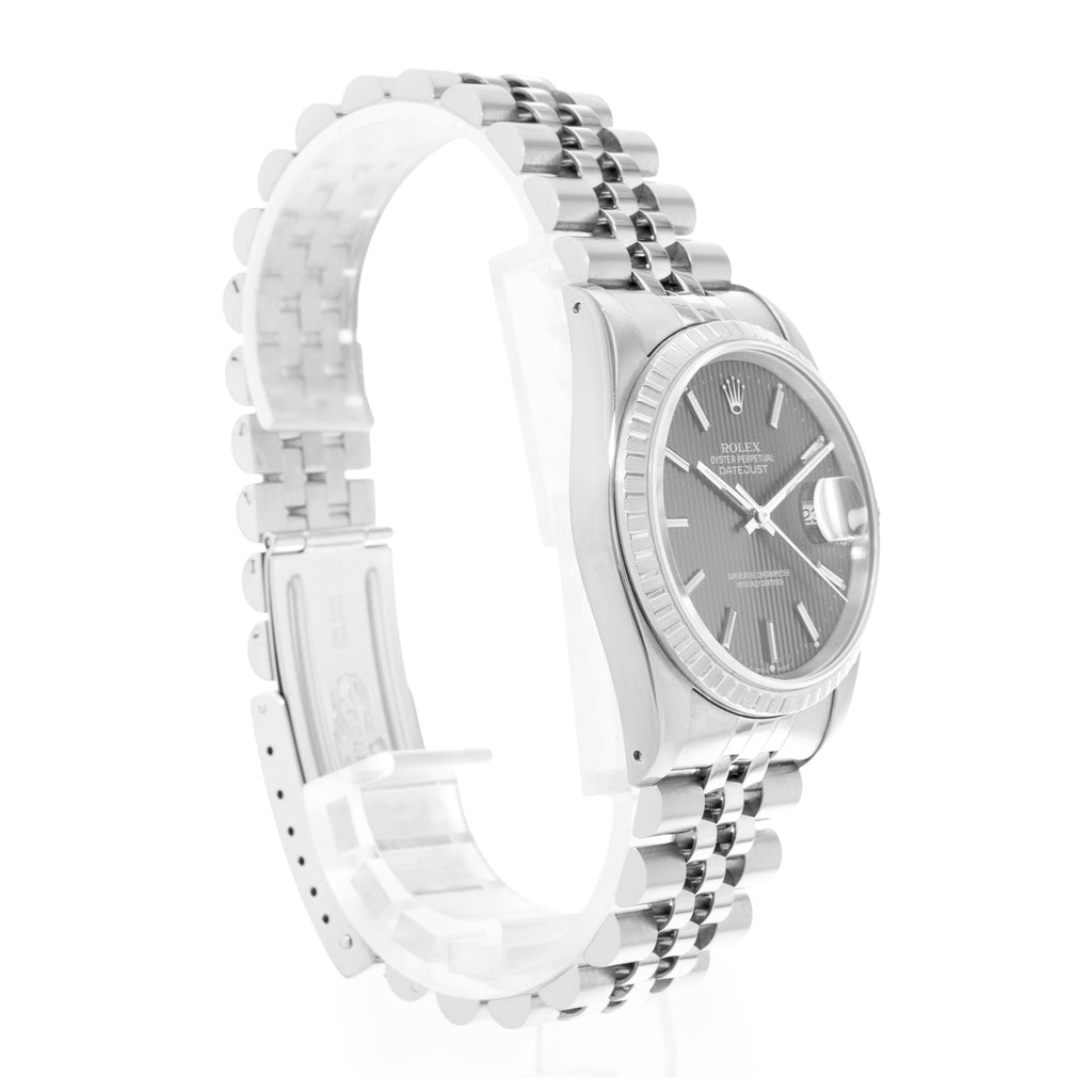 Rolex Datejust 36 16220 Silver Dial Steel Jubilee Bracelet Mens Watch w/ Papers 1989