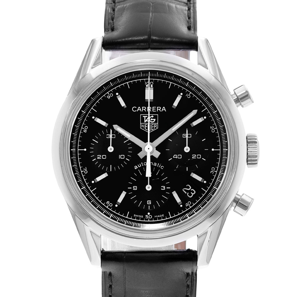 TAG Heuer Carrera Calibre 17 CV2111.FC6180 | Black Index Dial | 39mm | Steel | Mens Watch | Circa 2002