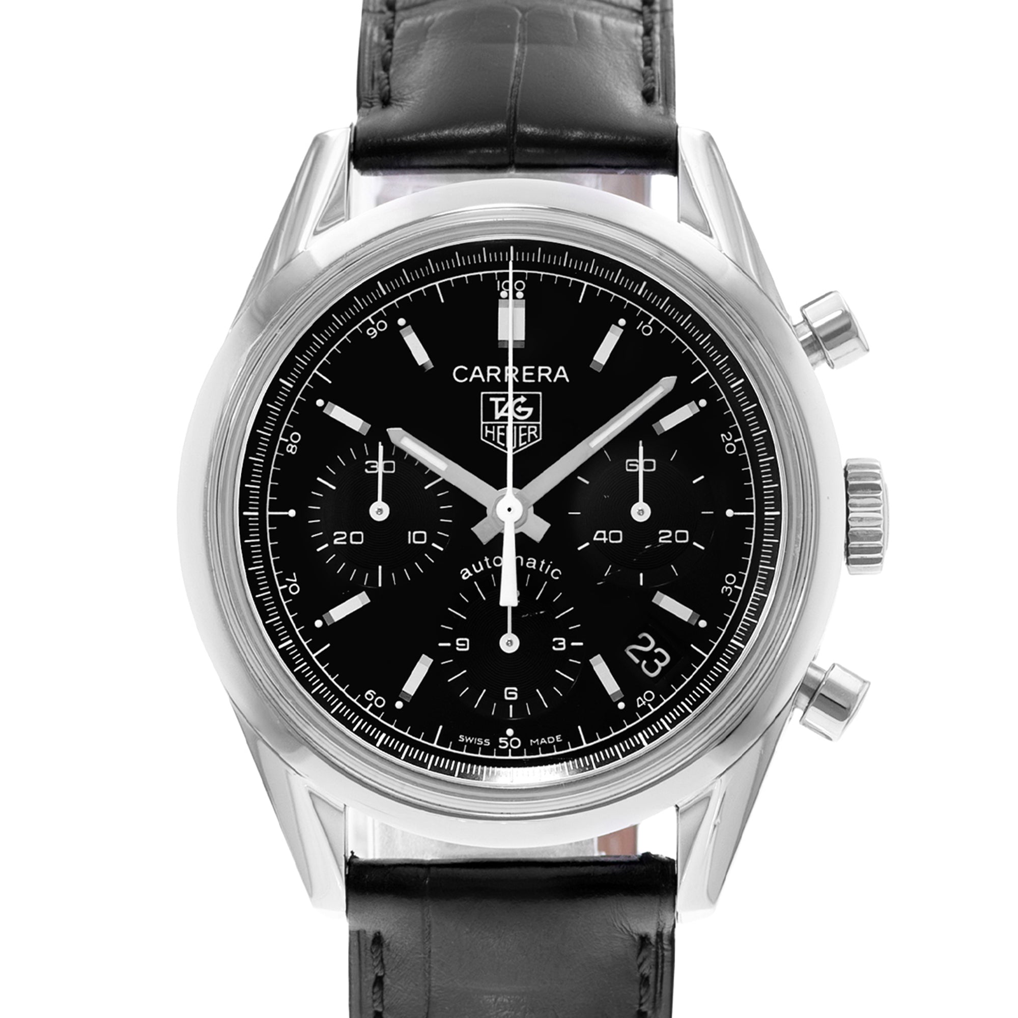 TAG Heuer Carrera Calibre 17 CV2111.FC6180 | Black Index Dial | 39mm | Steel | Mens Watch | Circa 2002