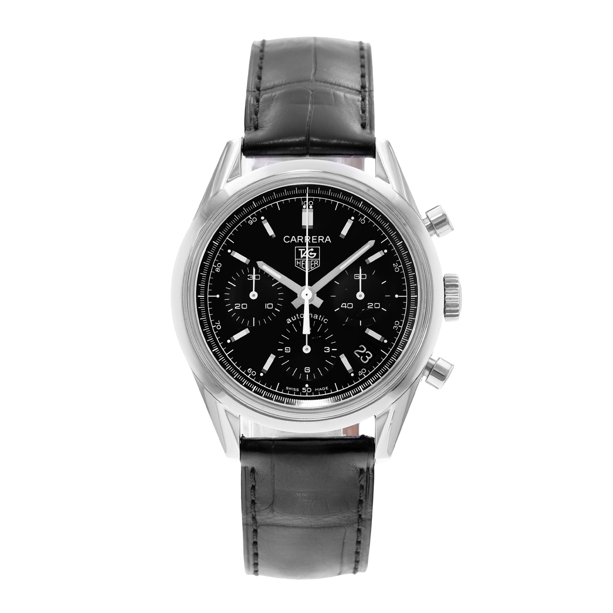 TAG Heuer Carrera Calibre 17 CV2111.FC6180 | Black Index Dial | 39mm | Steel | Mens Watch | Circa 2002