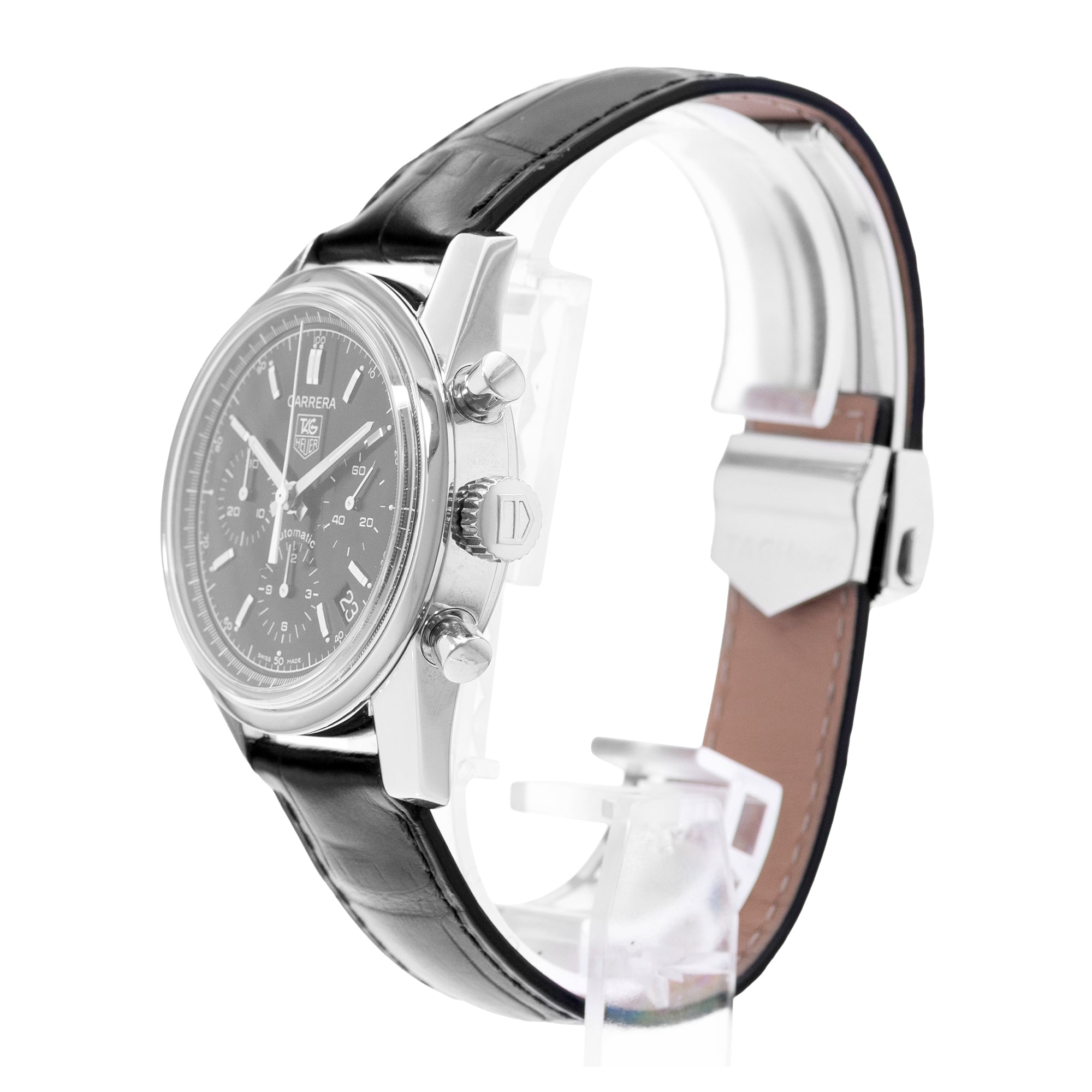 TAG Heuer Carrera Calibre 17 CV2111.FC6180 | Black Index Dial | 39mm | Steel | Mens Watch | Circa 2002