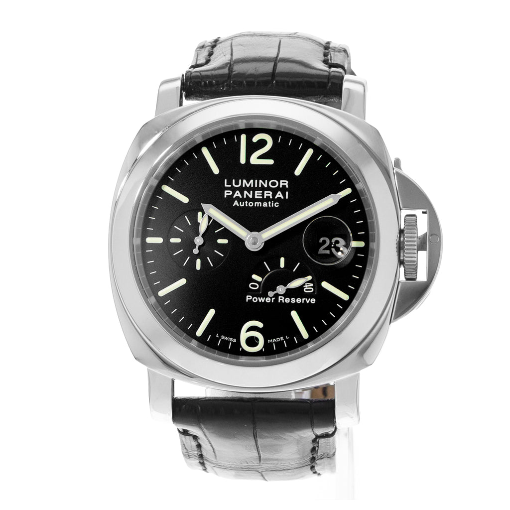 Panerai Luminor Power Reserve PAM 00090 44mm Steel Mens Watch Box Papers 2006
