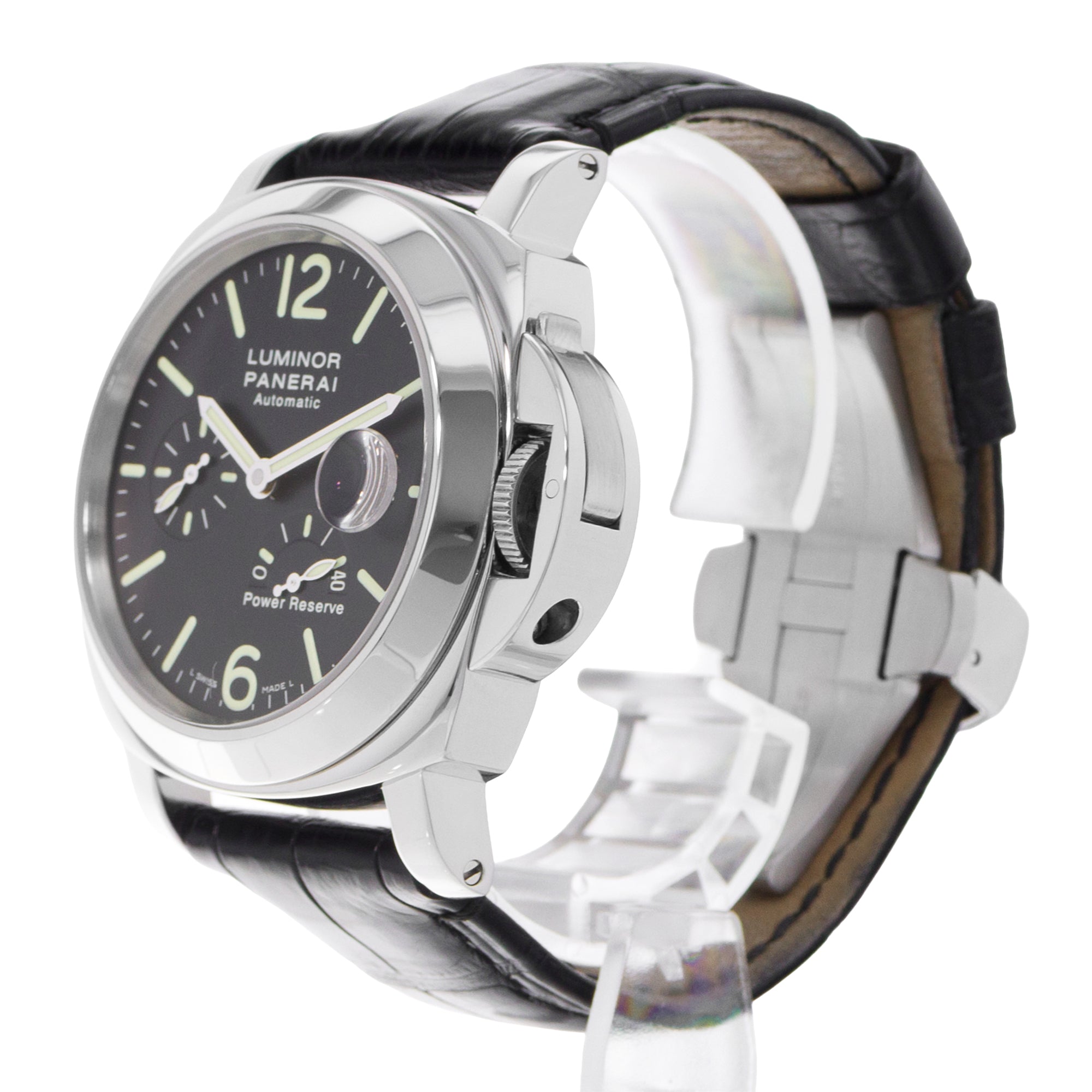 Panerai Luminor Power Reserve PAM 00090 44mm Steel Mens Watch Box Papers 2006