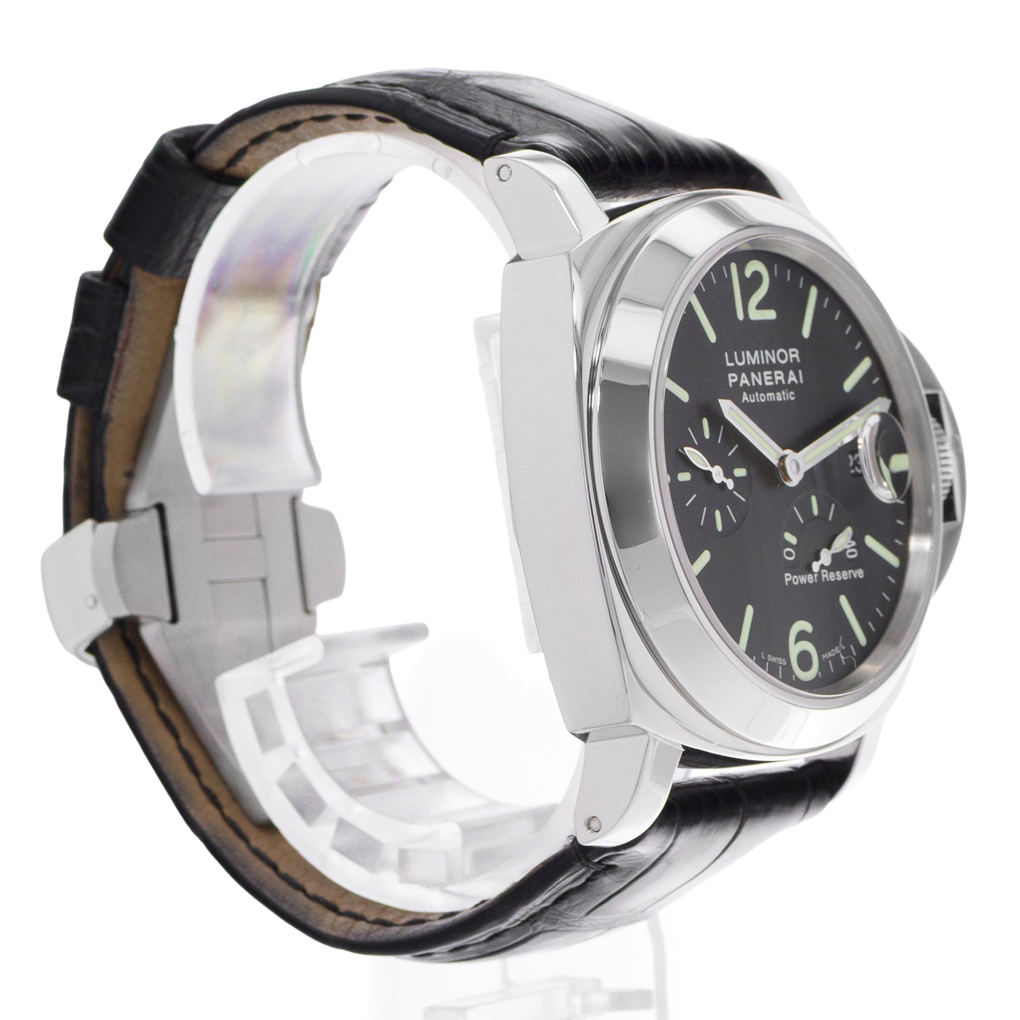 Panerai Luminor Power Reserve PAM 00090 44mm Steel Mens Watch Box Papers 2006