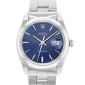 Rolex Oyster Precision Ref. 6694 Blue Index Dial Steel Oyster Bracelet Mens Watch Circa 1974