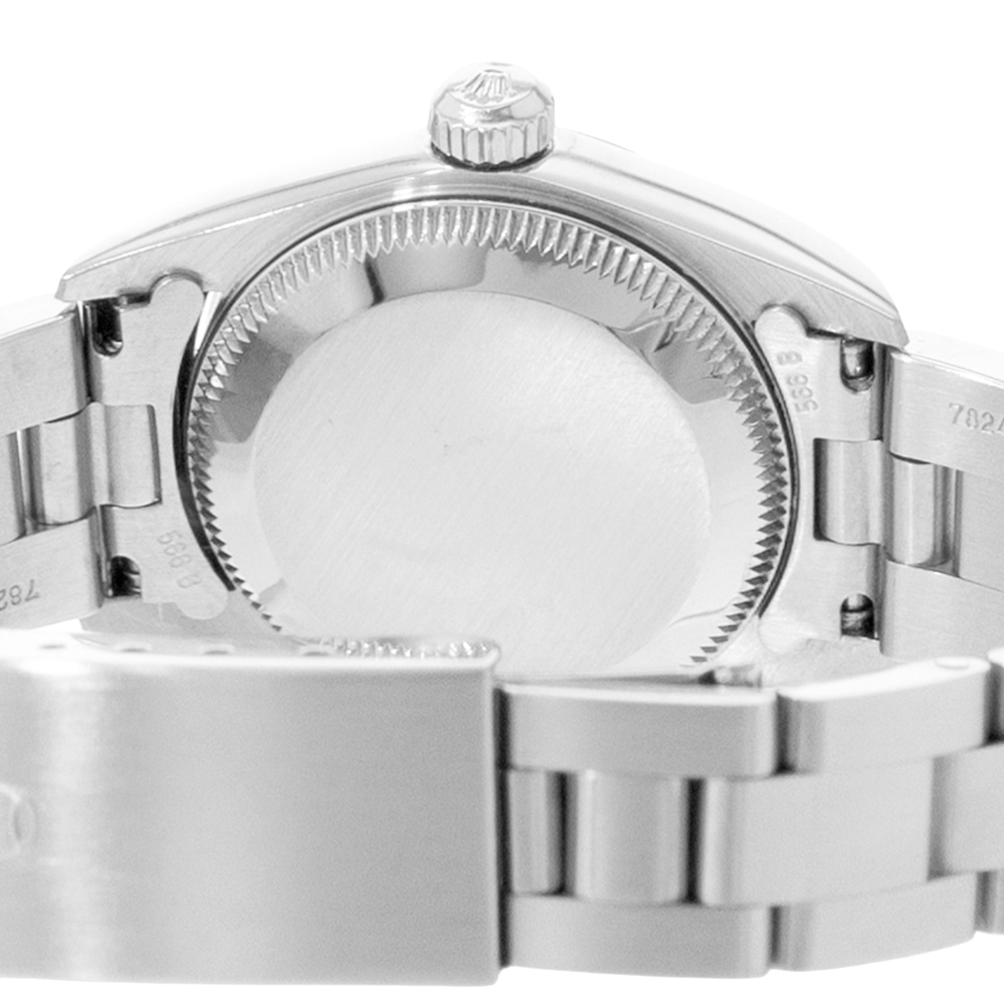 Rolex Oyster Perpetual 24 Ref. 76080 Blue Arabic Dial Steel Oyster Bracelet Ladies Watch Circa 1999
