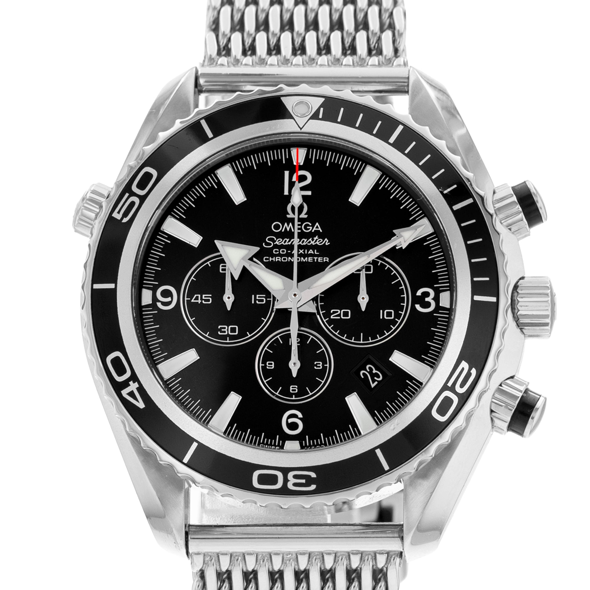 Omega Seamaster Planet Ocean Chronograph 2210.52.00 46mm Steel Watch Box Papers