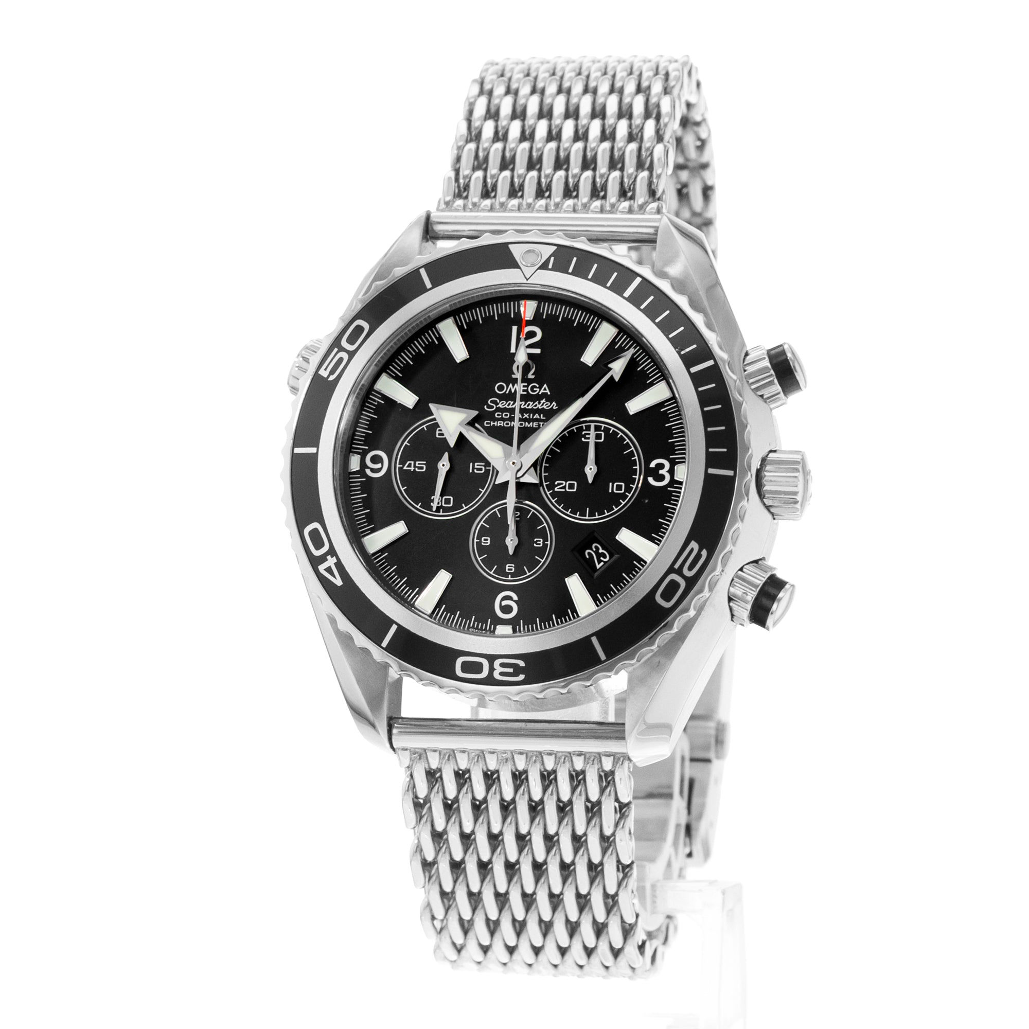 Omega Seamaster Planet Ocean Chronograph 2210.52.00 46mm Steel Watch Box Papers