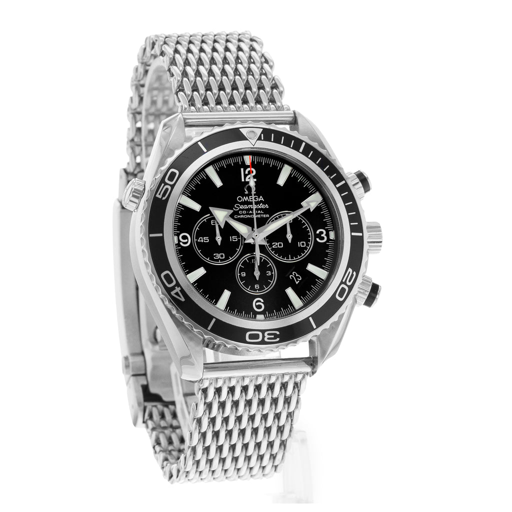 Omega Seamaster Planet Ocean Chronograph 2210.52.00 46mm Steel Watch Box Papers