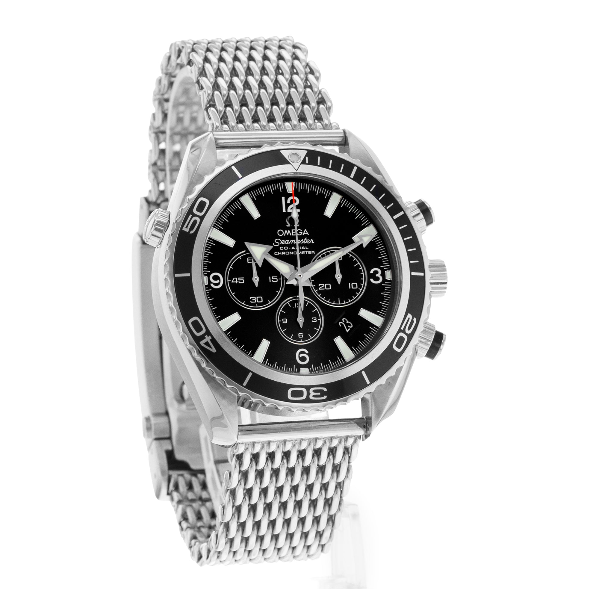 Omega Seamaster Planet Ocean Chronograph 2210.52.00 46mm Steel Watch Box Papers