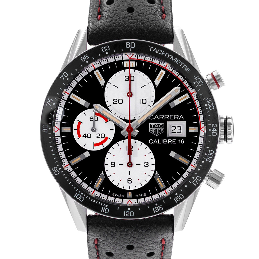 TAG Heuer Carrera Calibre 16 CV201AP.FC6429 | Black Index Dial | 41mm | Steel & Ceramic | Mens Watch | 2022