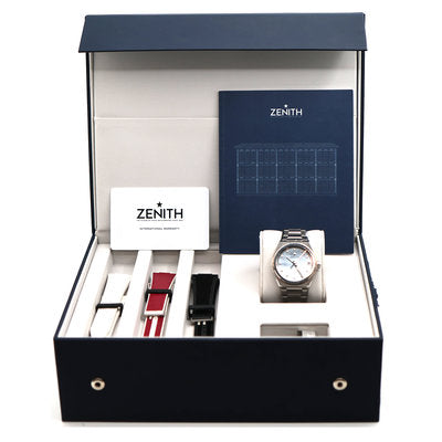 Zenith Defy 03.9200.670/03 36mm Steel Midnight Diamond MOP Dial Watch Box Papers 2023
