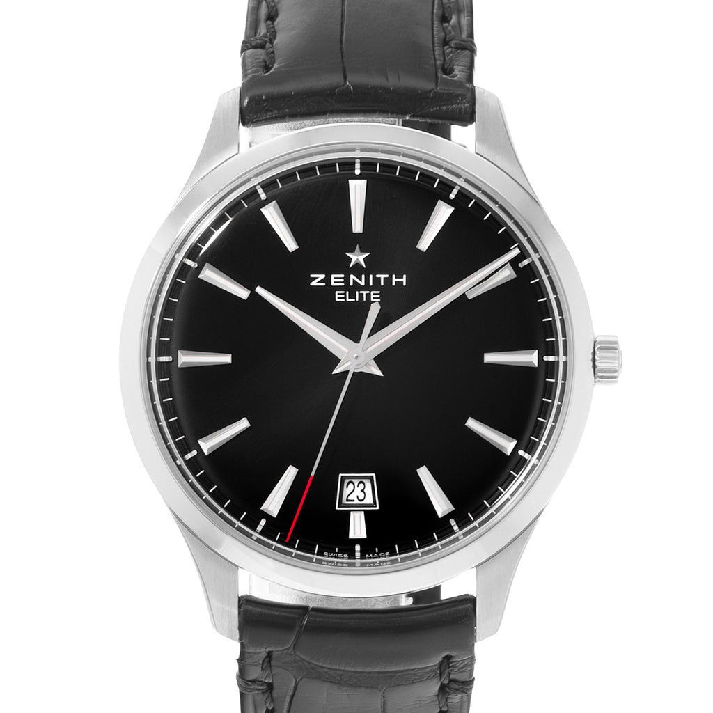 Zenith Captain Central Second 03.2020.670/21.C493 | Black Index Dial | 40mm | Steel | Mens Watch | Circa 2017