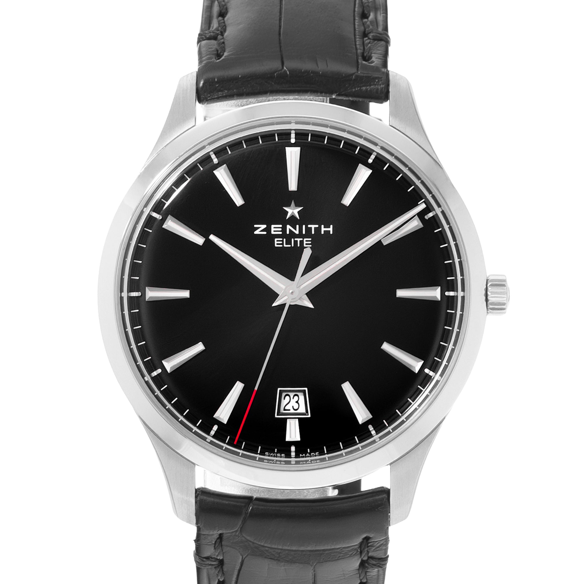 Zenith Captain Central Second 03.2020.670/21.C493 | Black Index Dial | 40mm | Steel | Mens Watch | Circa 2017