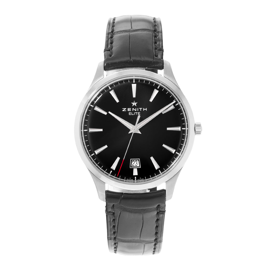 Zenith Captain Central Second 03.2020.670/21.C493 | Black Index Dial | 40mm | Steel | Mens Watch | Circa 2017