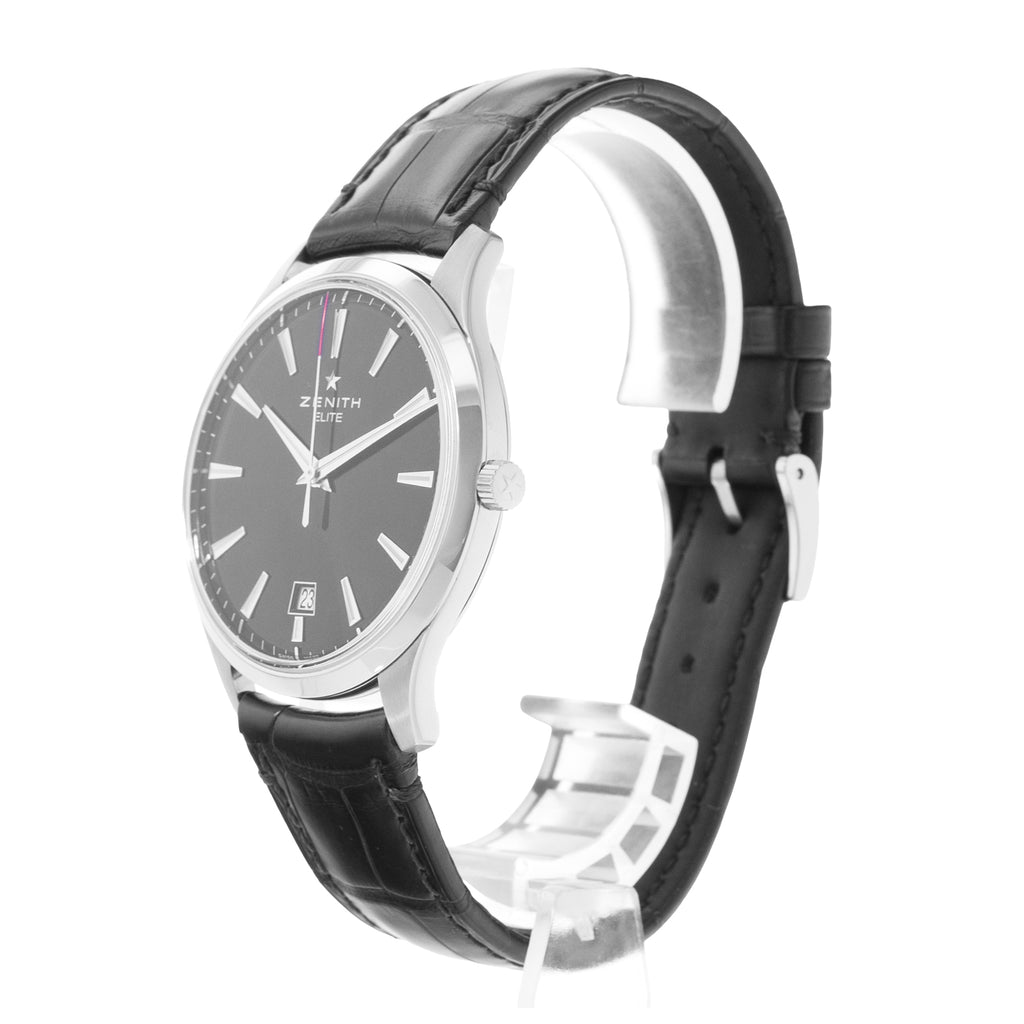 Zenith Captain Central Second 03.2020.670/21.C493 | Black Index Dial | 40mm | Steel | Mens Watch | Circa 2017
