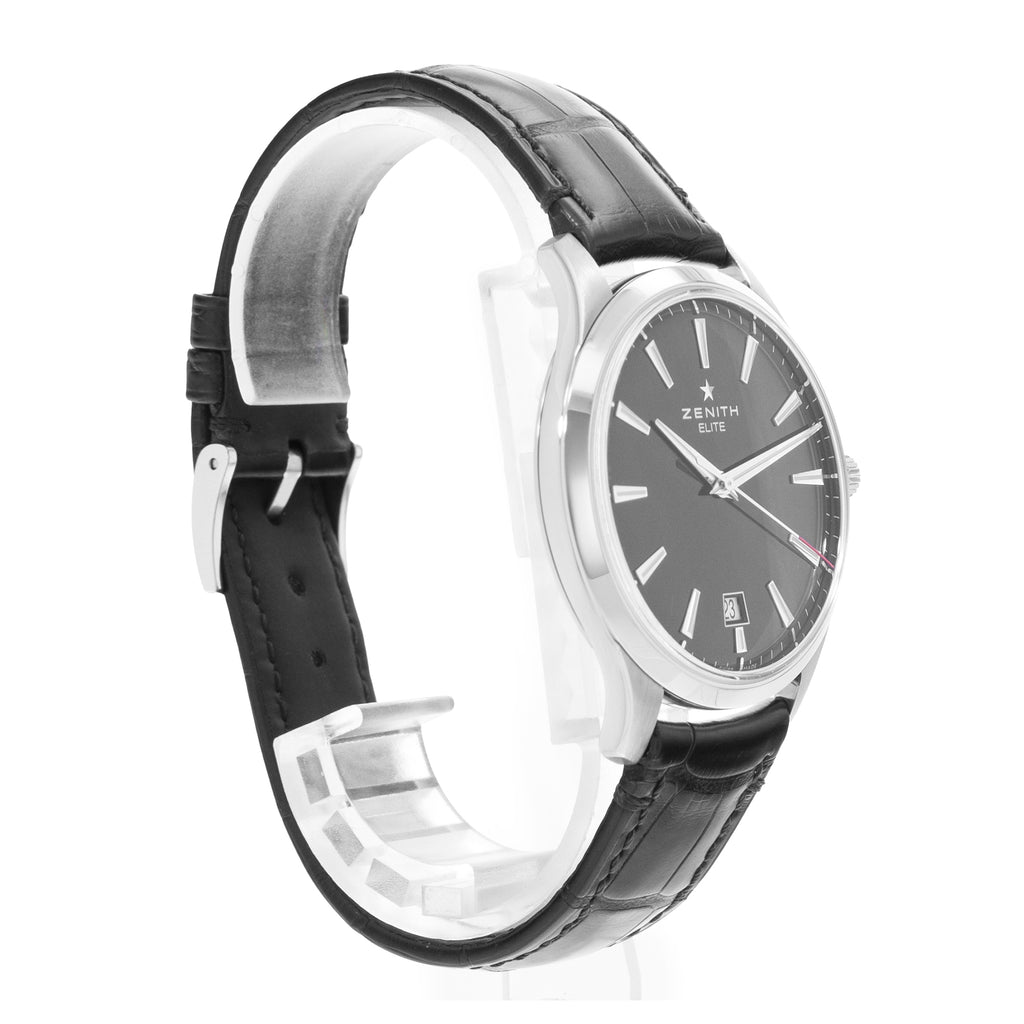Zenith Captain Central Second 03.2020.670/21.C493 | Black Index Dial | 40mm | Steel | Mens Watch | Circa 2017