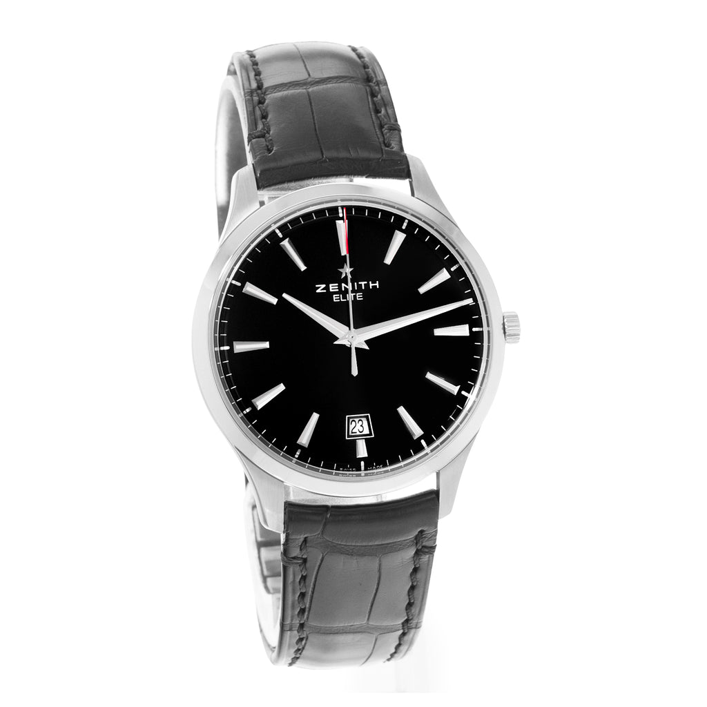 Zenith Captain Central Second 03.2020.670/21.C493 | Black Index Dial | 40mm | Steel | Mens Watch | Circa 2017
