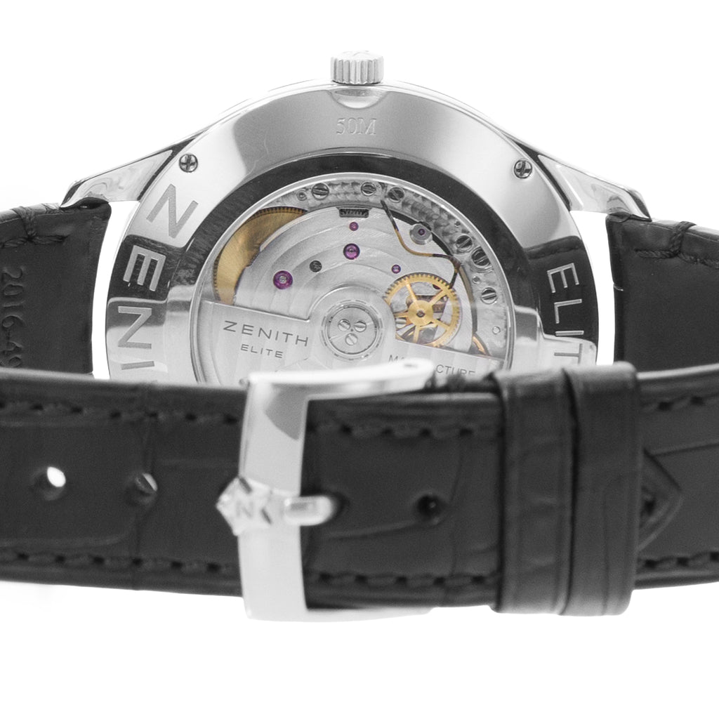 Zenith Captain Central Second 03.2020.670/21.C493 | Black Index Dial | 40mm | Steel | Mens Watch | Circa 2017